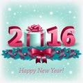 New Year 2016 and christmas decoration Royalty Free Stock Photo