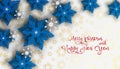 New year 2020 and Christmas design background. Christmas paper cut snowflakes. Royalty Free Stock Photo