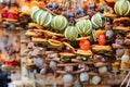 New Year and Christmas fair. Dried fruit, spices, scenting decorations