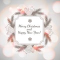 New Year and Christmas Greeting card