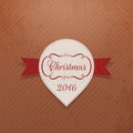 New Year or Christmas realistic white Sticker