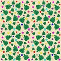 New Year and Christmas seamless pattern.