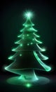 New Year, Christmas - Christmas tree and Christmas decorations, festive background - AI generative art