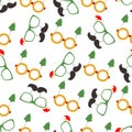 New year Christmas vector pattern Masquerade Party Royalty Free Stock Photo