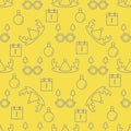 New year, Christmas vector seamless pattern Royalty Free Stock Photo