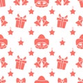 New year 2020, Christmas vector seamless pattern Royalty Free Stock Photo