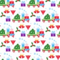 New year 2020, Christmas vector seamless pattern Royalty Free Stock Photo