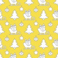 New year, Christmas vector seamless pattern Royalty Free Stock Photo