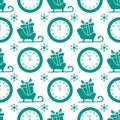 New year 2020, Christmas vector seamless pattern Royalty Free Stock Photo