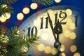 New year clock Royalty Free Stock Photo