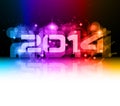 2014 New Year Colorful Background Royalty Free Stock Photo