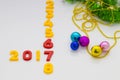 New Year 2017 is coming concept. Happy New Year 2017 replace 2016 concept Royalty Free Stock Photo