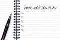 New Year concept - 2020 Action plan text