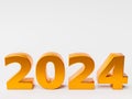 2024 new year concept. Empty space for text on a clean background. Celebrate the future