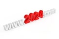 2024 New Year Concept. WWW 2024 Com Site Name. 3d Rendering Royalty Free Stock Photo