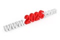 2026 New Year Concept. WWW 2026 Com Site Name. 3d Rendering Royalty Free Stock Photo