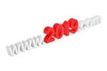 2019 New Year Concept. WWW 2019 Com Site Name. 3d Rendering Royalty Free Stock Photo