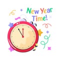 New year 2024 countdown hand drawn sticker, happy new year 2024 countdown icon