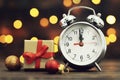 New Year countdown. Midnight clock Royalty Free Stock Photo