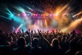 New Year countdown music concert with large amount of crowds Royalty Free Stock Photo