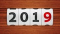 New year 2019 counter Royalty Free Stock Photo