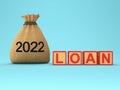 New Year 2022 Creative Design Concept with Loan Royalty Free Stock Photo