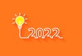 2022 new year creativity lightbulb inspiration ideas concept