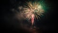 New Year Day celebration ignites the night with vibrant fireworks generative AI Royalty Free Stock Photo