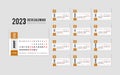 New Year 2023 Desk Calendar Template Royalty Free Stock Photo