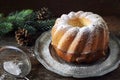 New Year dessert: homemad Kouglof Royalty Free Stock Photo