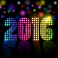 New 2016 year disco colorful mosaic Royalty Free Stock Photo