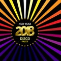 2018 New Year Disco party template
