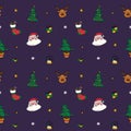 new year drawings icons, set of festive graphics. Christmas design elements