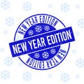 New Year Edition Scratched Round Stamp Seal for New Year Royalty Free Stock Photo