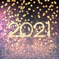 New year 2021 eve, background with bokeh