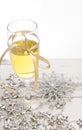 New year eve champagne glass decorations Royalty Free Stock Photo