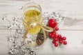 New year eve champagne glass decorations Royalty Free Stock Photo