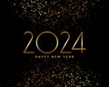 2024 new year eve holiday background with golden particle effect