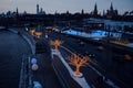 New year eve in Moscow. Festive illumination in the capital of Russia.