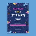 New Year EVE Party Invitation, Flyer Design.