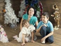New Year family Royalty Free Stock Photo