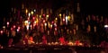 New year festival, Buddhist monk fire candles to t Royalty Free Stock Photo