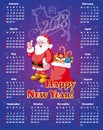 New year, festive calendar for 2018