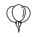 Playful Balloon Bouquet Hand Drawn Doodle Illustration Royalty Free Stock Photo