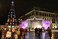 New Year festivities on Ostrovsky Square at night