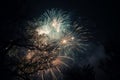 new year firework explosive composition background