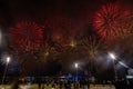 new year fireworks in abudhabi 04 Royalty Free Stock Photo