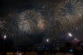 new year fireworks in abudhabi 05 Royalty Free Stock Photo