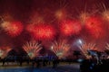 new year fireworks in abudhabi 02 Royalty Free Stock Photo