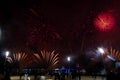 new year fireworks in abudhabi 03 Royalty Free Stock Photo